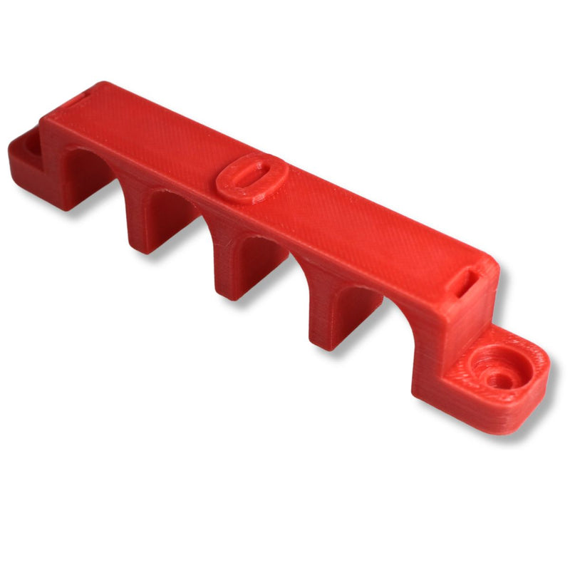 1/0 Gauge Cable Management Wire Comb Quad Slot Can Use w/ Cable Tie Red/Black
