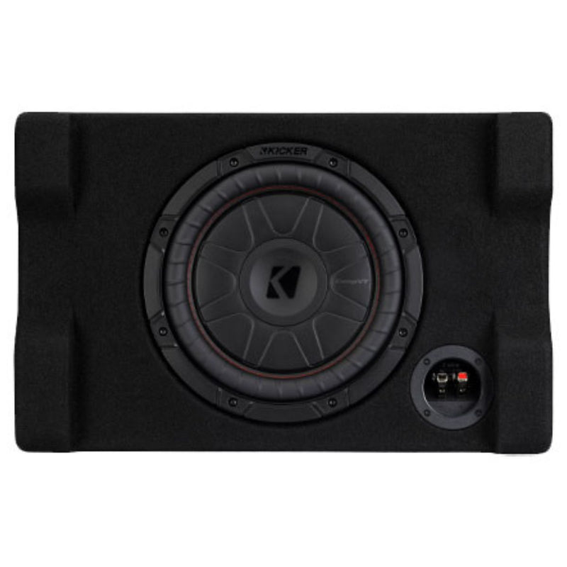 10" 375 Watt RMS 2 Ohm Down-Firing Car Audio Subwoofer Enclosure Kicker CompVT