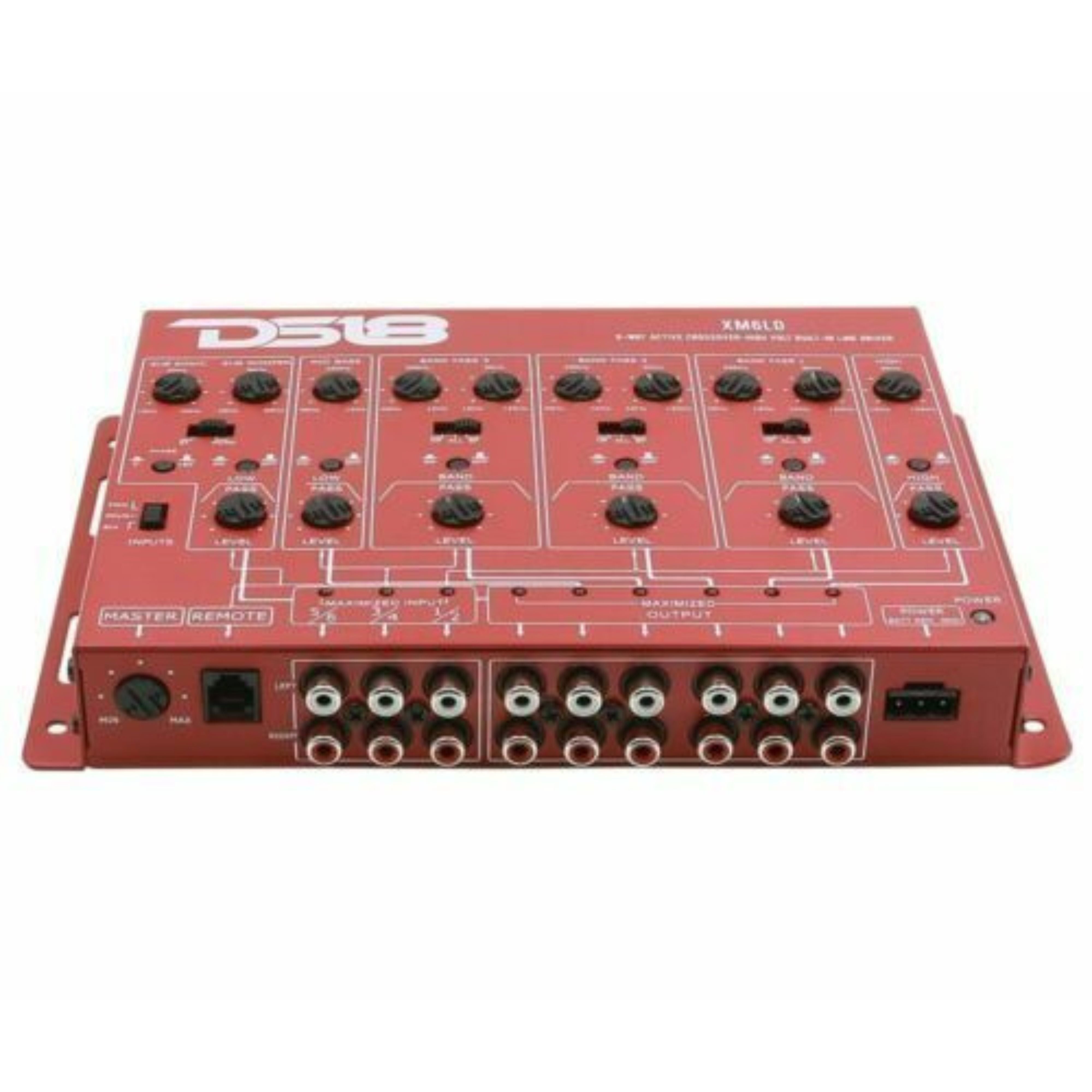 DS18 XM6LD High/Low Pass 6-Way Active Crossover with Remote