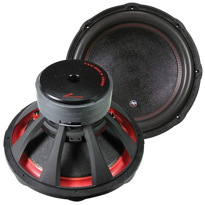 Audiopipe 18" 1700 Watt RMS Dual 2-Ohm Car Audio Subwoofer Quad Stacked Magnet