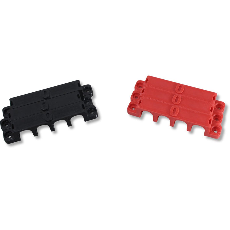 1/0 Gauge Cable Management Wire Comb Quad Slot Can Use w/ Cable Tie Red/Black