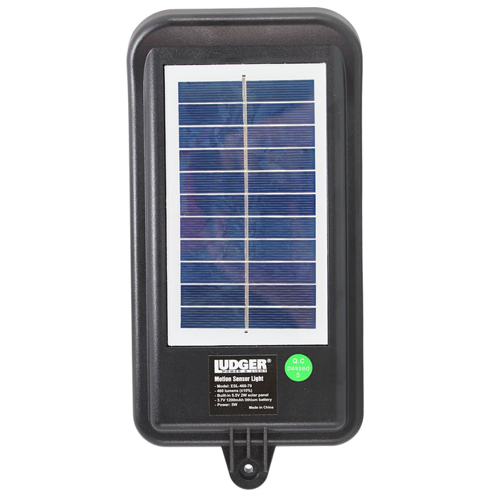 Ludger 460 Lumen Outdoor LED Light w/ Built-In Solar Panel & Motion Sensor IP44