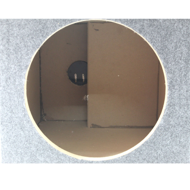 Single 12 Vented Carpeted Subwoofer Box Made with Heavy-Duty MDF Construction