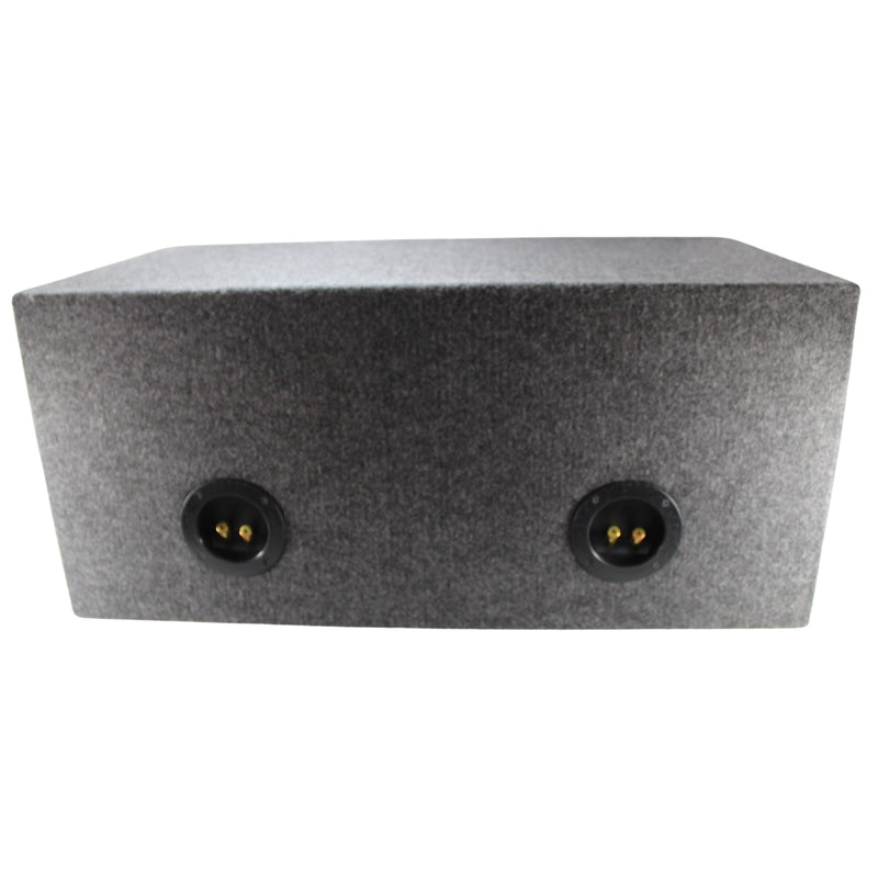 Dual 12” Sealed Carpeted Subwoofer Box Made w/ Heavy-Duty MDF Construction