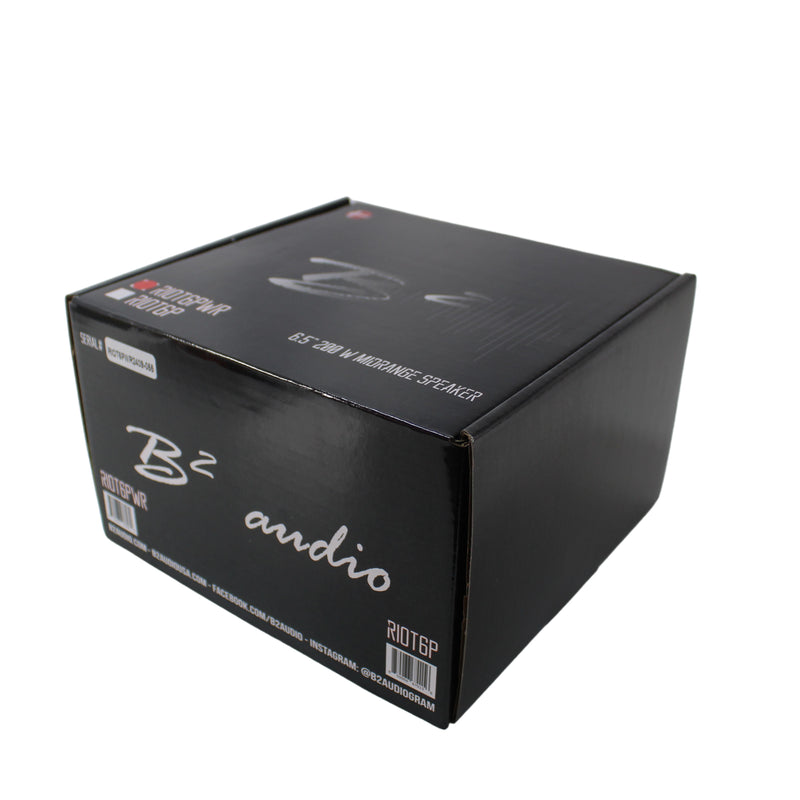 B2 Audio 6.5" 4-Ohm 100W RMS Mid-Range UV/Water Resistant Speaker Pair RIOT