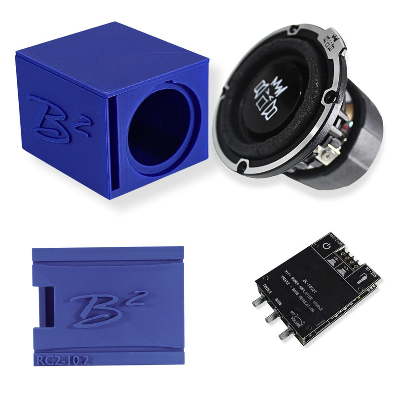 B2 Audio RIOT-2.5 Mini Woofer 3D-Printed Box, Amp & Enclosure DIY Project
