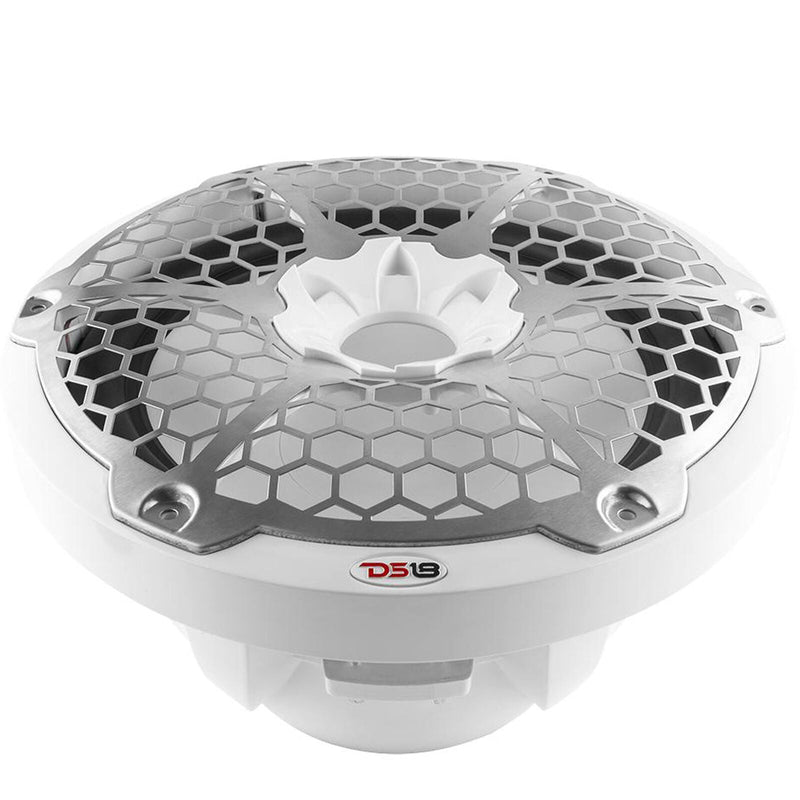 DS18 12" White Marine Subwoofer Waterproof LED RGB 700W 4 Ohm NXL-12SUB-WH