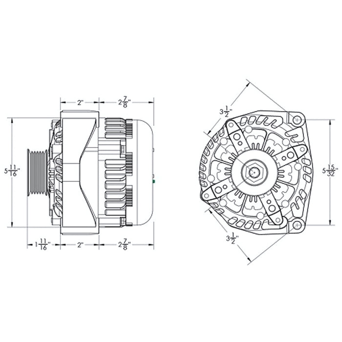 Mechman D204 Dual Bracket Alternator Kit, 99-13 GM Trucks W/4.8L, 5.3L, & 6.0L