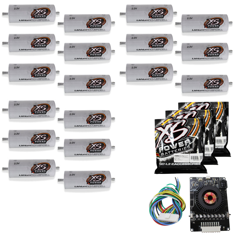 XS Power 18 Pack DIY Kit White 45AH LTO Cell Bank 2.3v W/ Dog Bones & Balancer