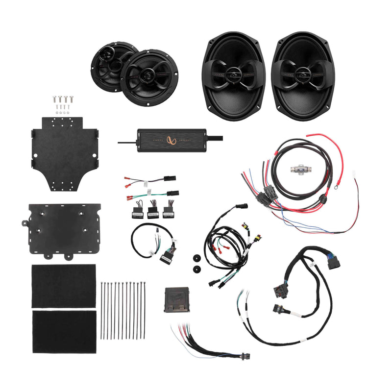 4-Speaker System 2014-2022 Harley-Davidson Metra Powersports Saddle Tramp Harman