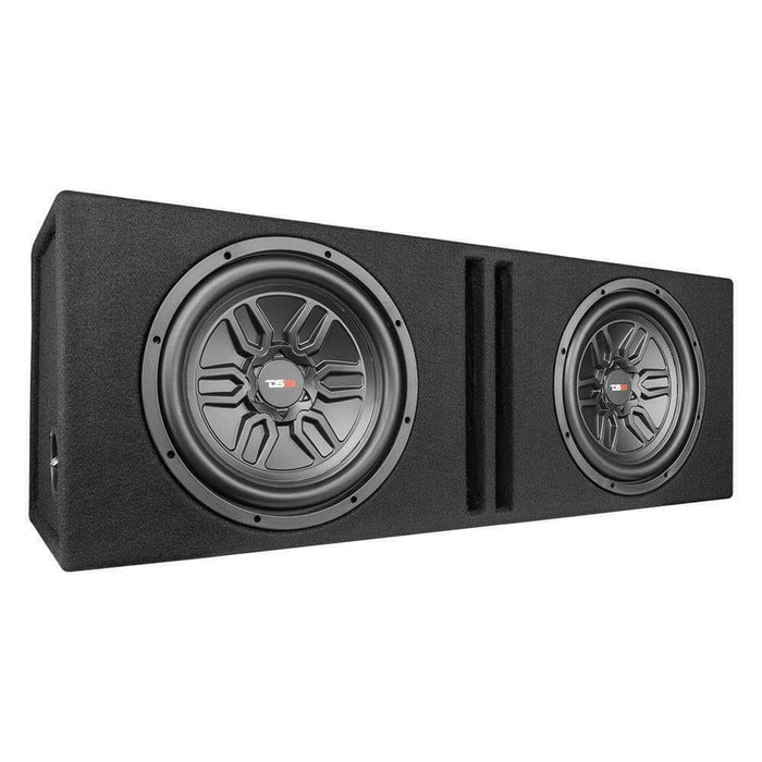 DS18 LSE-212A 12" 1000W 4 Ohm Dual Loaded Ported Enclosure w/ Amplifier/Amp kit