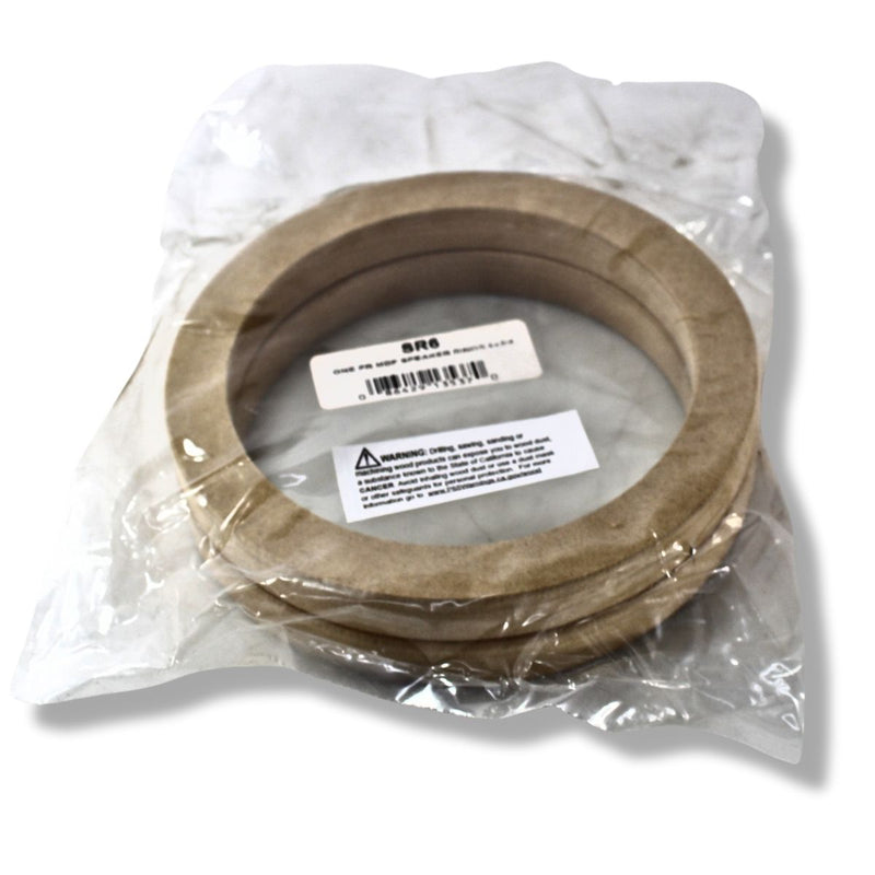 Install Bay 6" High Quality Wood MDF Speaker Spacer Rings Pair 3/4" Depth SR6