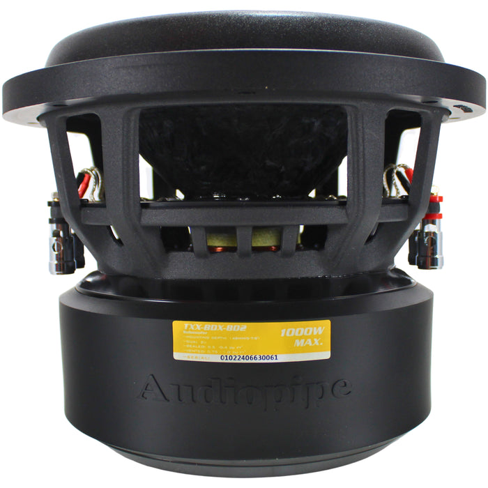 8" 500W RMS 2-Ohm DVC Competition Subwoofer Audiopipe TXX-BDX Series TXX-BDX-8D2