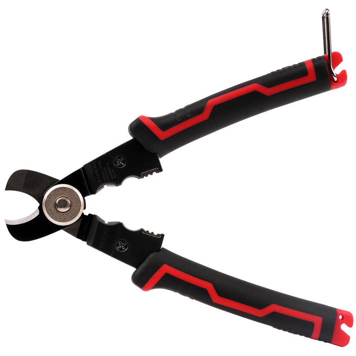 7" Heavy-Duty Carbon Steel Cable Cutter/Stripper with Non-Slip Ergonomic Grip
