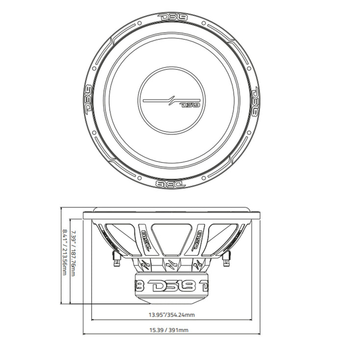 DS18 Elite-Z 15" 1500 Watts Dual Voice Coil 4-Ohm Subwoofer ZR15.4D