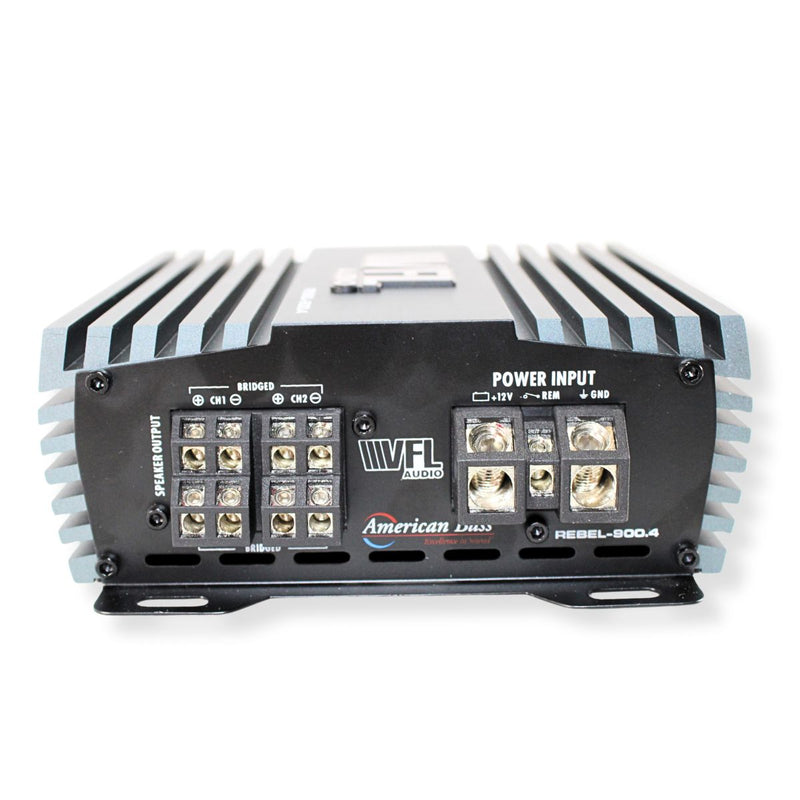 American Bass 880 Watts 2-Ohm 4-Channel Class D Digital Amplifier REBEL-900.4