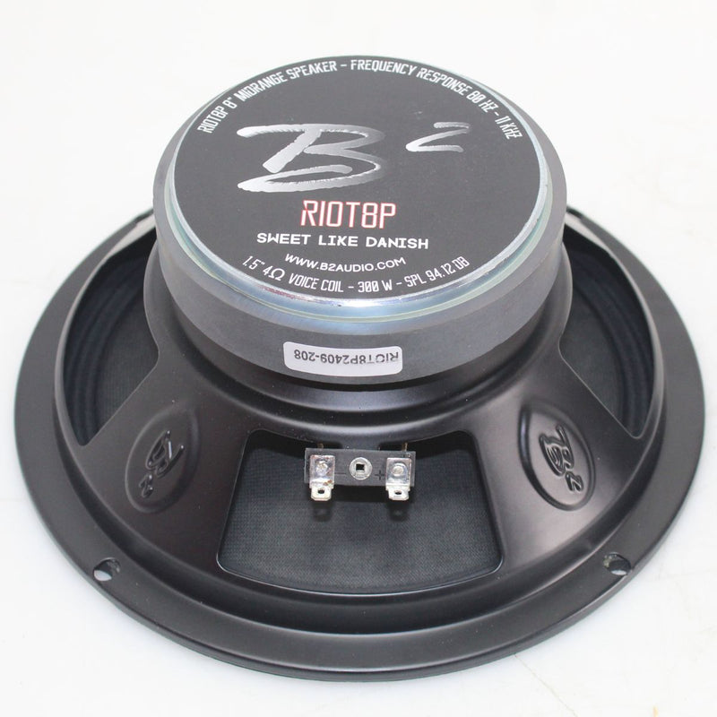 B2 Audio 4-Ohm 150W RMS Bullet Mid-Range RIOT 8" Speaker Pair B2-RIOT8P OPEN BOX