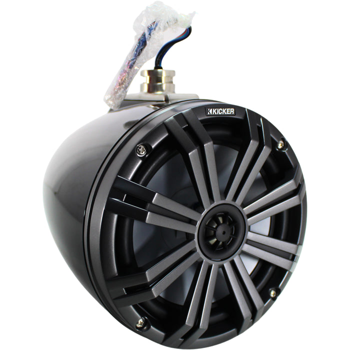 Kicker KMTC Series 8" 300W Marine Coaxial Black Tower System Speakers / 45KMTC8