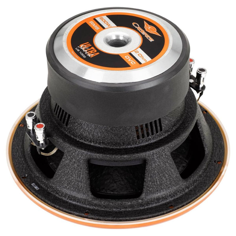 Cadence Pro Car Audio 10" 600 Watt RMS 2-Ohm Dual Voice Coil Subwoofer US10D2