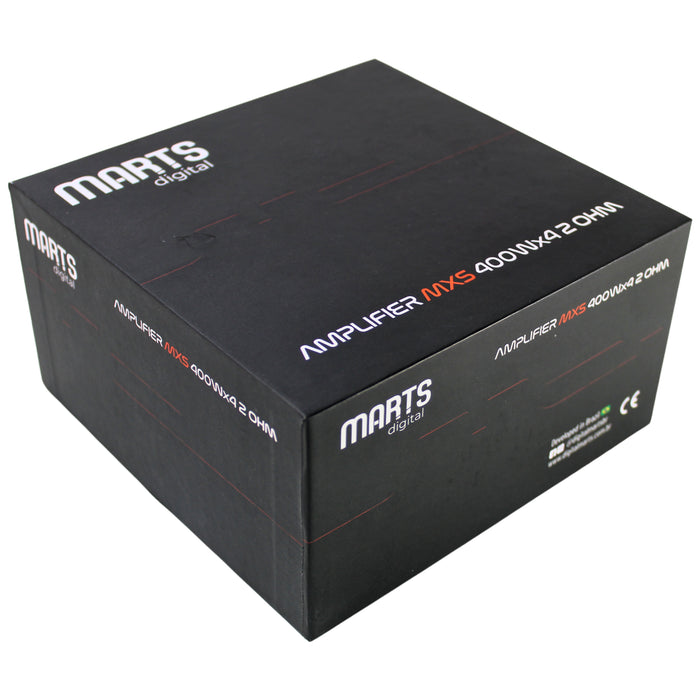 Marts Digital MXS Series 4 Channel 400W Full Range 2 Ohm Amp MXS-400x4-2-V2