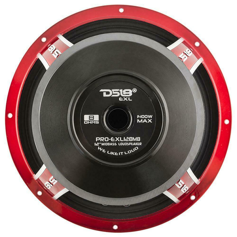 DS18 Car Audio 12" Competition Midrange Loudspeaker 1400 Watt 8 Ohm PRO-EXL128MB
