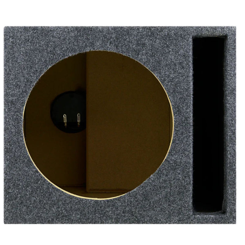 Single 10 Vented Carpeted Subwoofer Box Made w/ Heavy-Duty MDF Construction