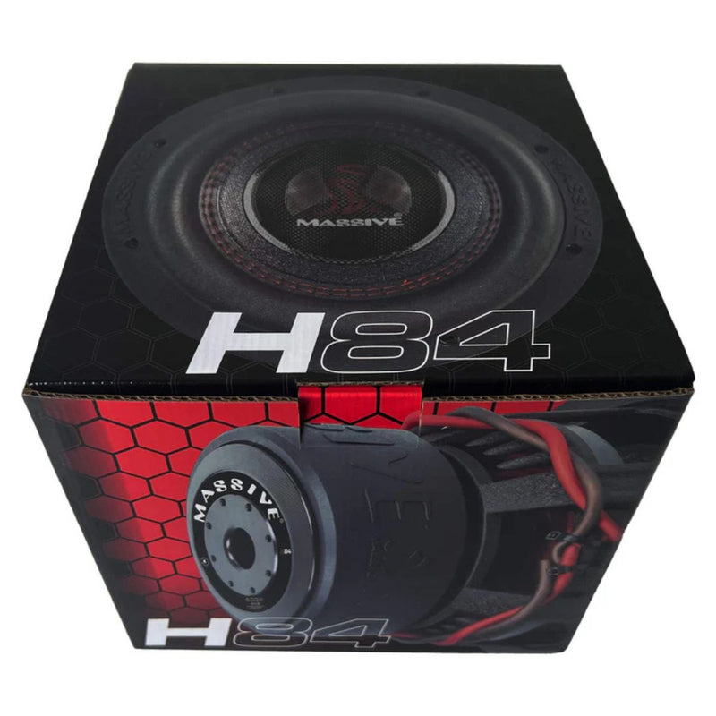 8" 600W RMS Dual 4 Ohm Heavy Duty Car Audio Subwoofer Massive Audio Hippo H84