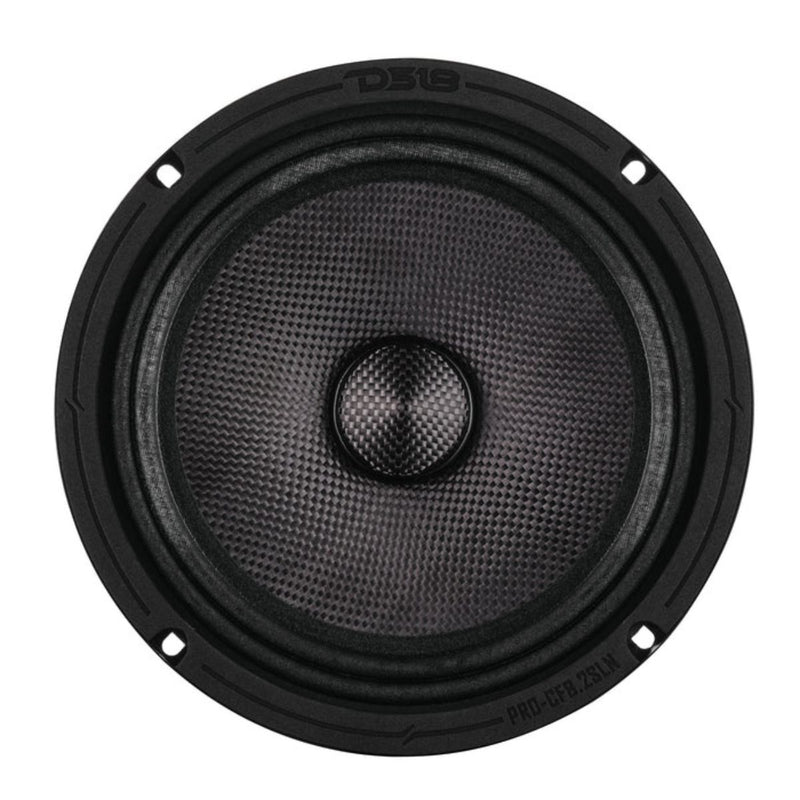 8" 200W RMS 4 Ohm Slim Water Resistant Neo Carbon Fiber Midrange Speaker DS18