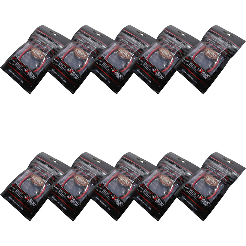 Audiopipe 6" Frosted Female to Two Male RCA Y-Cable – 10-Pack (AMFV-YF-2M)