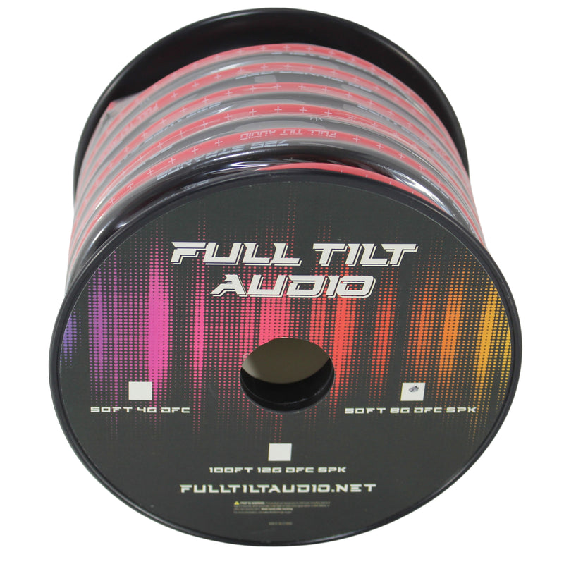 Full Tilt Audio 8 Gauge Tinned OFC Speaker Wire Red/Black Lot Cut By The Foot