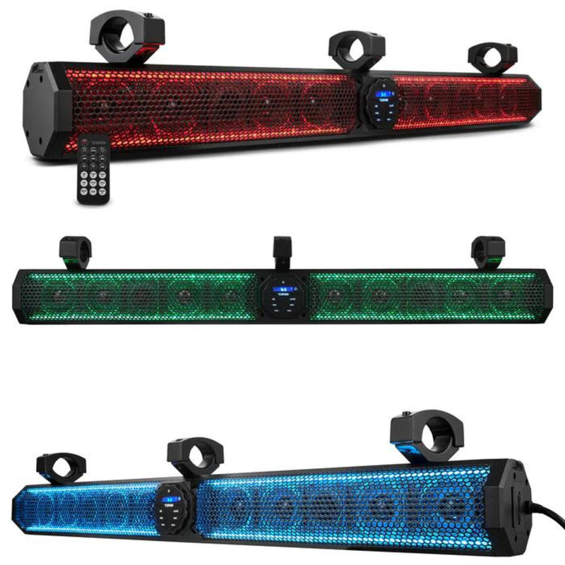 37" 1200WMarine Amplified Soundbar w/ Bluetooth USB & RGB DS18 / SB37BTXRGB
