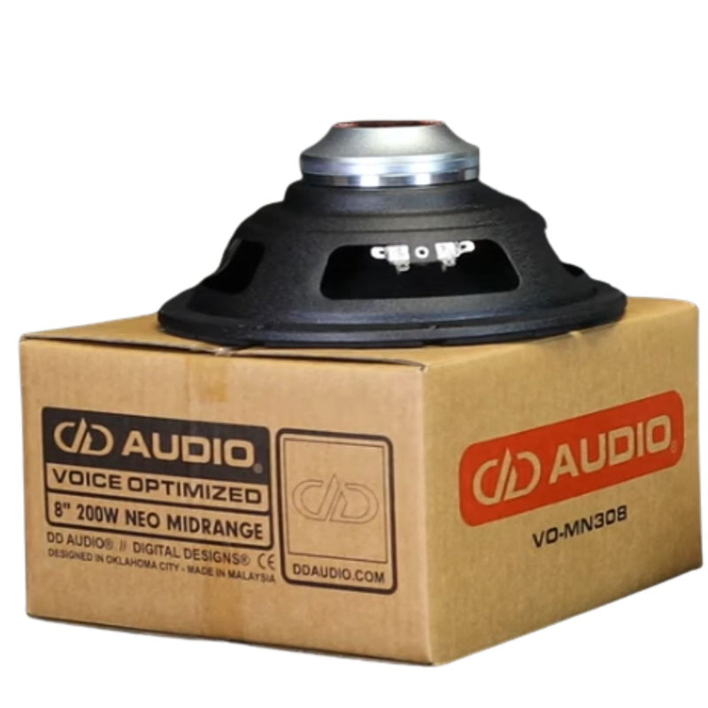 DD Audio VO-MN308-S4 8" 200W RMS 4 Ohm Neodymium Midrange Speakers Pair MN308-S4