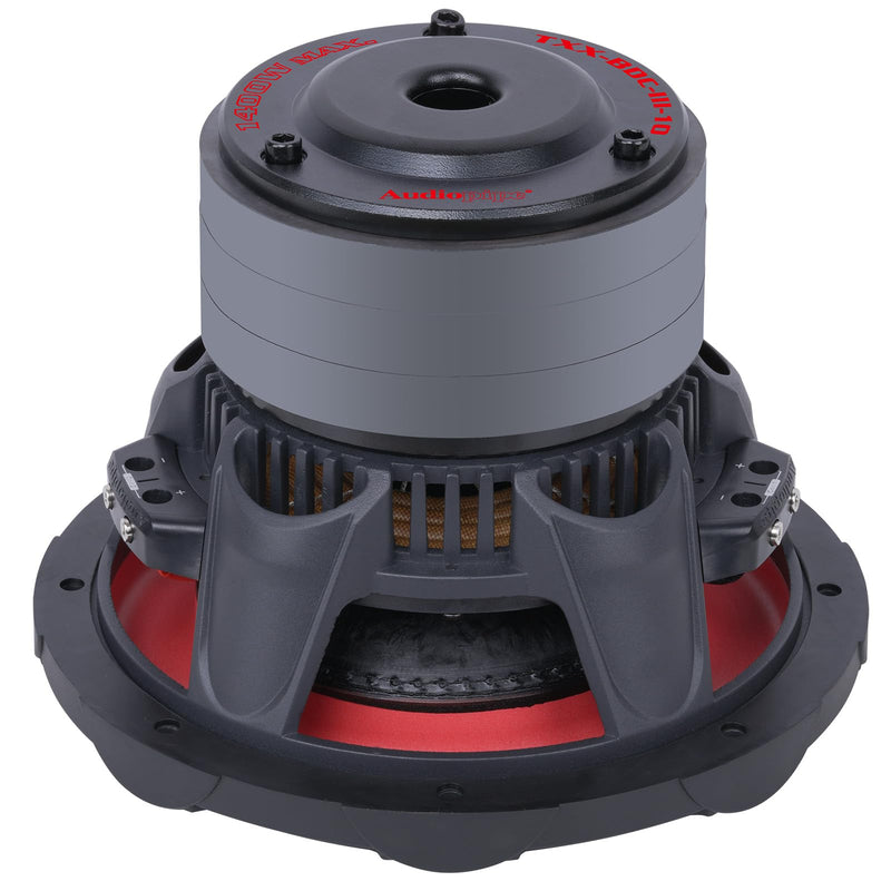 10-Inch 700 Watts RMS Dual 4-Ohms Triple Stack Composite Cone Subwoofer