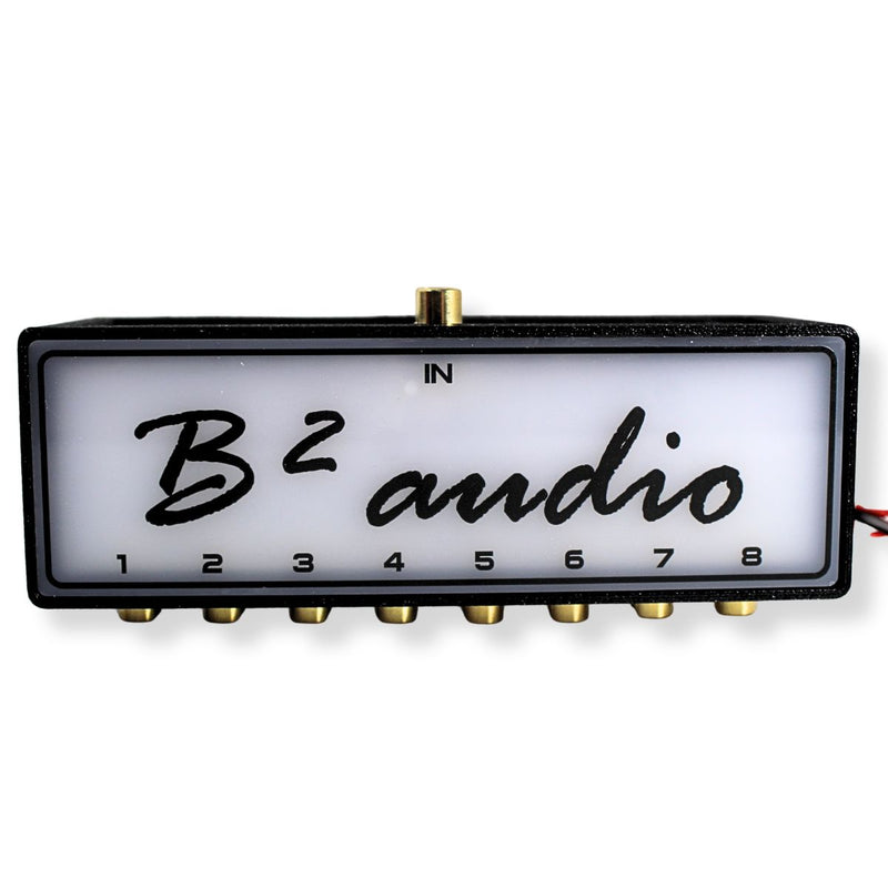 B2 Audio Cockbox 1-to-8 Pair RCA Splitter Distribution Block w/ RGB LED Lights