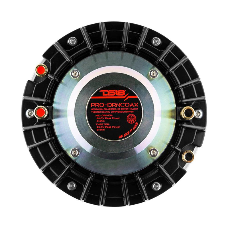 DS18 2" Throat Bolt-on Nedodymium Driver 2-Way Polymer Mid/High-Range 8ohm