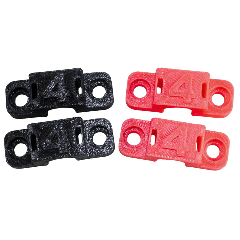 4 Gauge Cable Management Wire Comb Single Slot Can Use w/ Cable Tie Red/Black