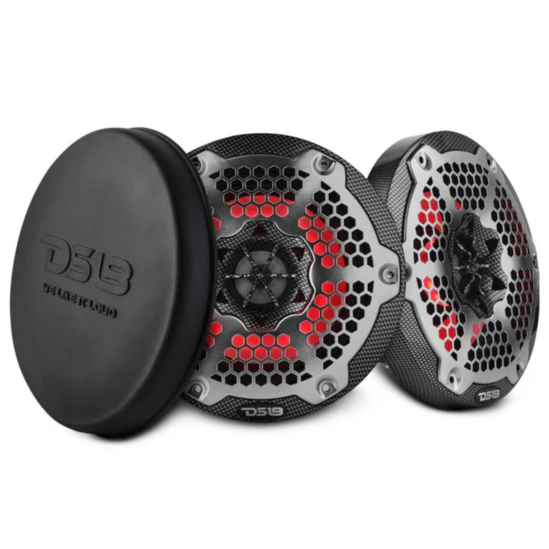 6.5" 250W RMS Marine 2-Way Hybrid Speakers w/ RGB LED & Neodymium Driver DS18