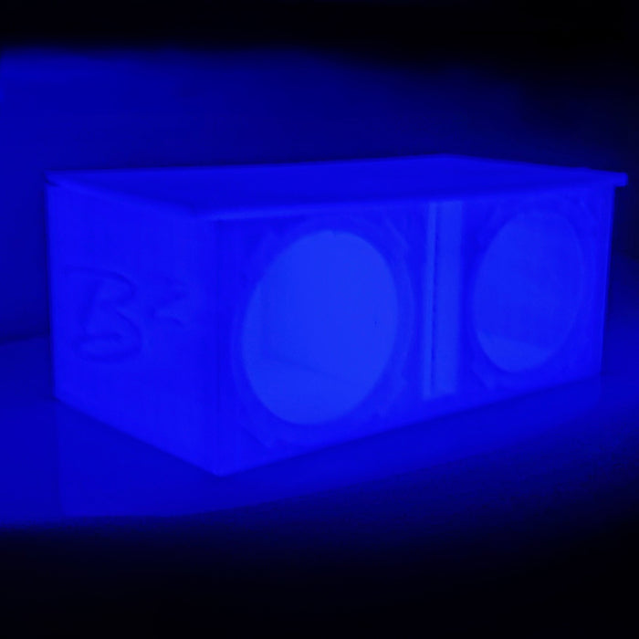 Glow in the Dark Dual Ported Enclosure w/ B2 Audio Rampage RC2 2" Mini Subwoofer