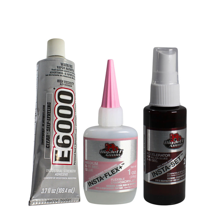 Subwoofer Recone Kit, 3.7oz Clear High Viscoscity E6000 & 1oz Flex CA Glue Kit