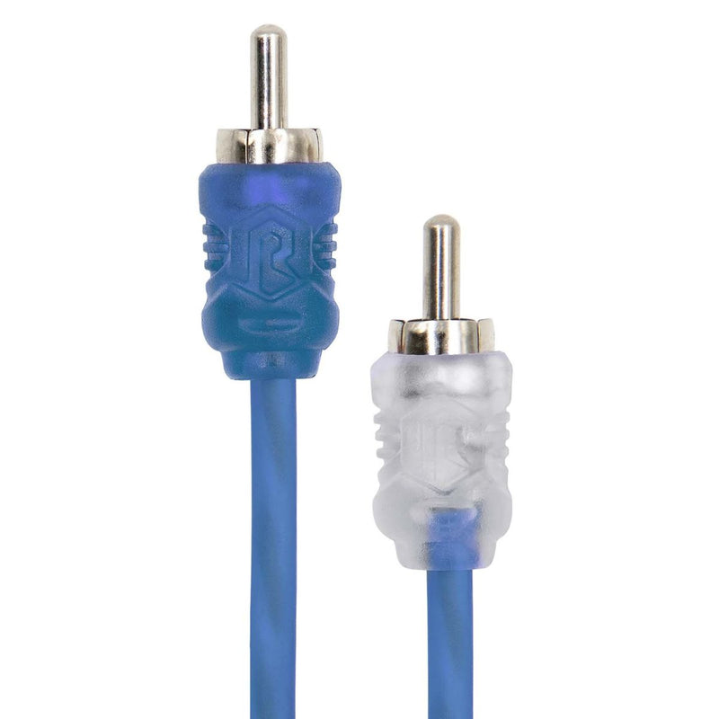 2 Pack of 20ft 2 Channel Twisted Raptor RCA Car Audio Cable Compact Tip R2RCA20