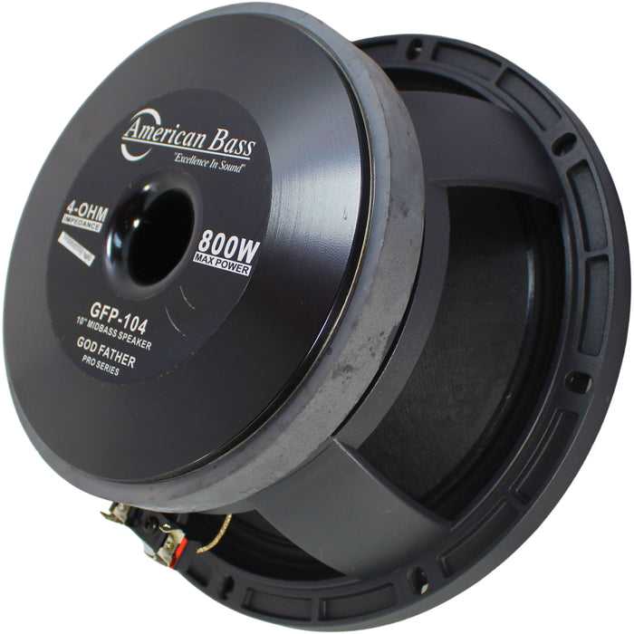 American Bass Godfather Pro Cast Series 10" 400W RMS 4-Ohm Midrange Speaker