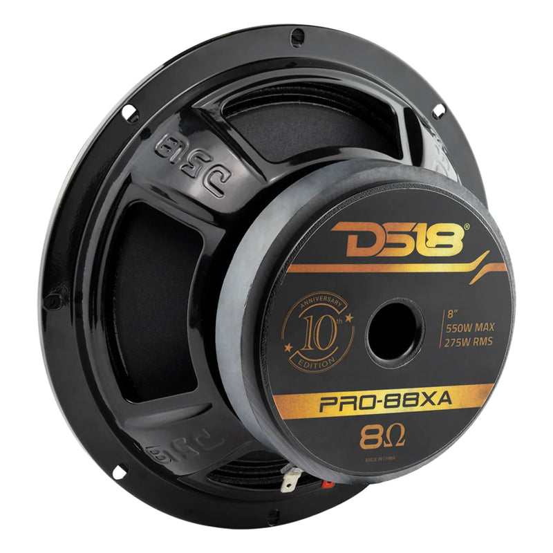 DS18 10th Anniversary 8" 275 Watt RMS 8-Ohm Mid-Bass Loudspeaker PRO-88XA
