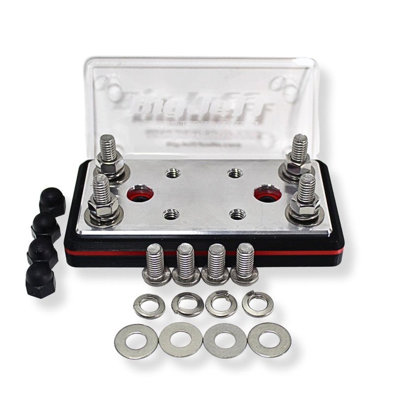 8 Spot Power / Ground 9/32 Terminal Lug Distribution Block - Big Jeff Audio