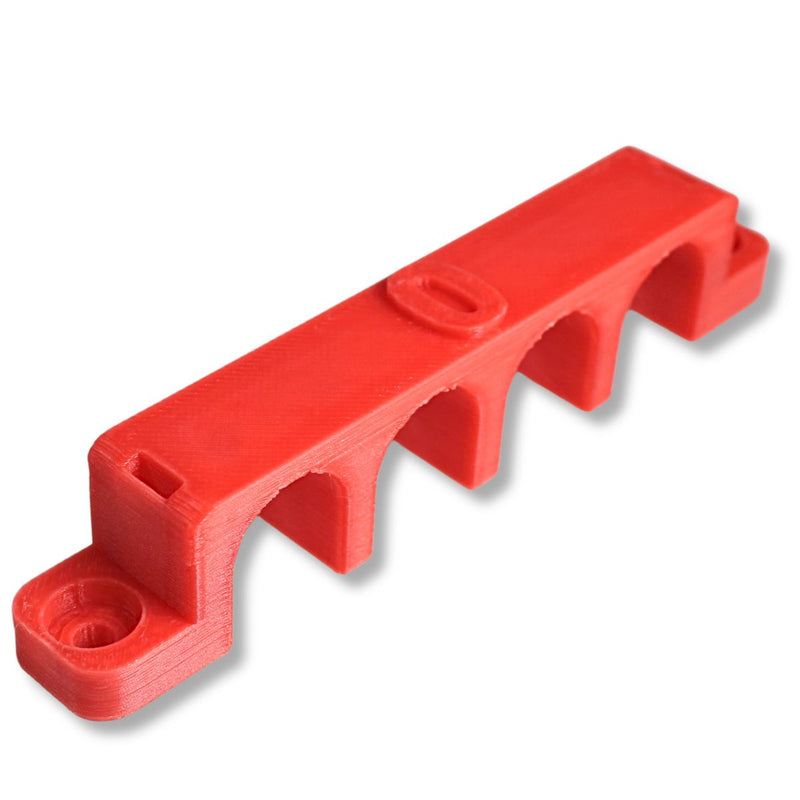 1/0 Gauge Cable Management Wire Comb Quad Slot Can Use w/ Cable Tie Red/Black