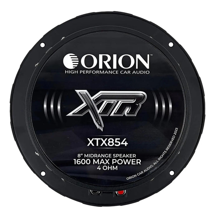 8" 4-Ohm 400 Watt RMS Bullet Midrange Car Audio Loudpeakers Pair Orion XTX854