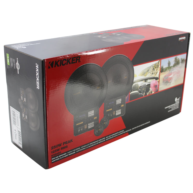 Kicker KS Series 6.5" 4 Ohm 125 Watts Component Speaker system 51KSS6504