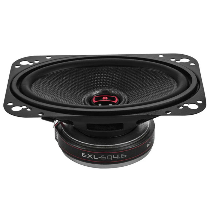 DS18 4x6 60W RMS 3-Ohm 2-Way Coaxial Speaker pair w/ Fiber Glass Cone EXL-SQ4.6