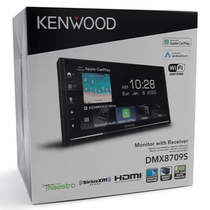 Kenwood Wireless 6.8" MultiMedia Receiver CarPlay & Android Auto DMX8709S