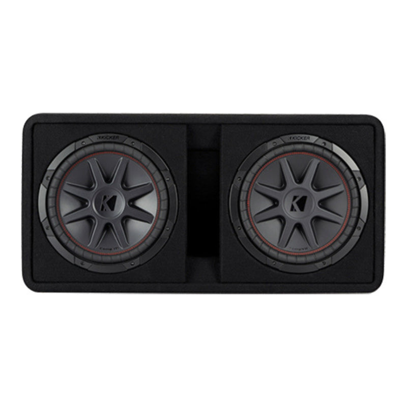 Kicker CompVR Series Dual 12" 800W RMS 2-Ohm Loaded Subwoofer Enclosure - 48DCVR122