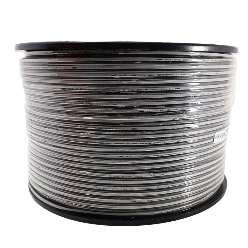 DS18 Car Audio 18 AWG CCA Speaker Wire Silver/Black Lot Cut By The Foot